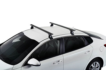 Barras de techo aerodinámicas en aluminio CRUZ Airo Dark-T para coche (acabado en negro)