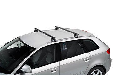 Barras de techo aerodinámicas en aluminio CRUZ Airo FIX Dark para coche (altura reducida+acabado en negro)