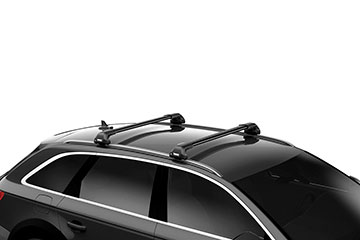 Barras de techo en aluminio Thule WingBar Edge Negras para coche (fijaciones bajas) 721320 + 721320 + 7206 + 6040