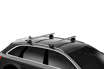 Barras de techo en aluminio Thule WingBar Evo para coche 711100 + 108 + 7106 + 6005